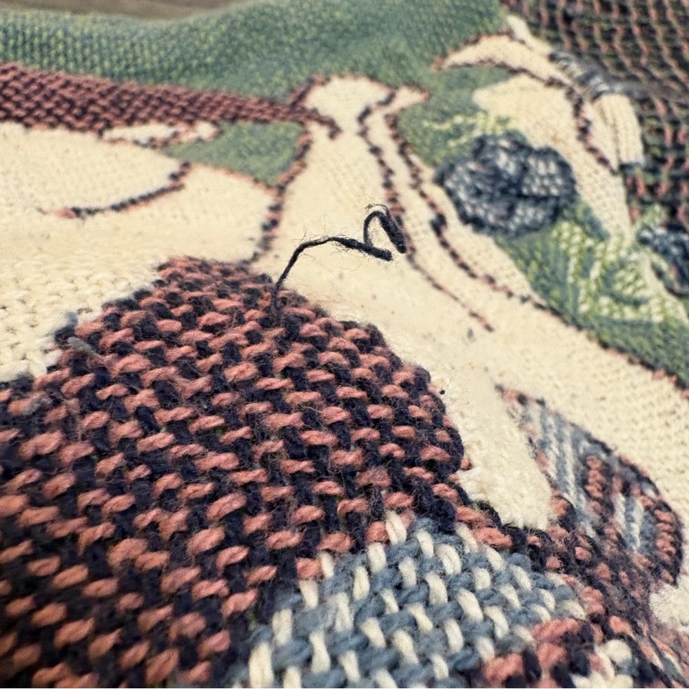 VINTAGE Sugar Street Weavers Sweatshirt Cat Tapestry Crewneck Kitty Sweater - Picture 7 of 16